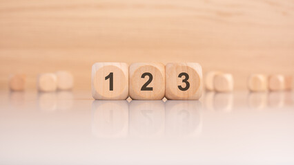 Engaging in a Fun and Creative Counting Down Activity with Wooden Blocks 123 Sequence