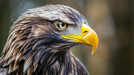 Obraz premium Close-up of a majestic eagle's head.