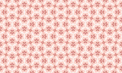 Stylish Pink Abstract Floral Geometric Seamless Pattern.