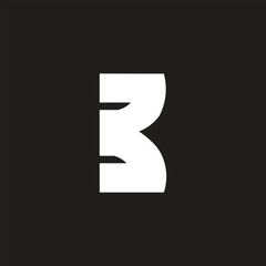 Letter B logo in a modern style simple and easy vector monogram design