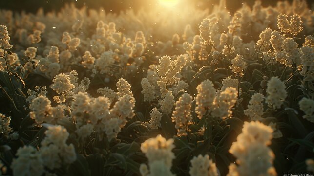 Vibrant field of spring flowers  a captivating background inspired by generative ai design