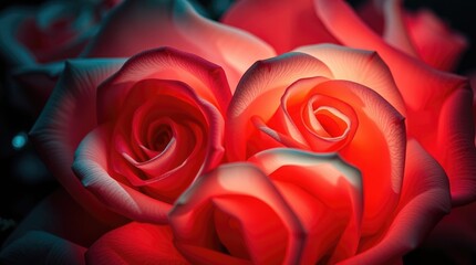Naklejka premium Vibrant red and white roses create a stunning display, symbolizing love and beauty, ideal for Valentine's Day, weddings, or celebrations of life’s precious moments