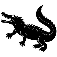 Alligator Silhouette  vector illustration
