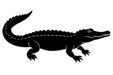 Alligator Silhouette  vector illustration