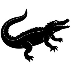 Alligator Silhouette  vector illustration