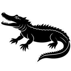 Alligator Silhouette  vector illustration