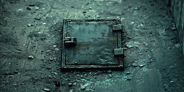 Metal Access Panel on Rough Surface