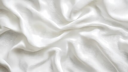 Fototapeta premium Soft, flowing white fabric draped elegantly, creating a serene and airy atmosphere.