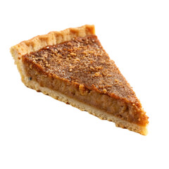 Slice of key lime pie on transparent background