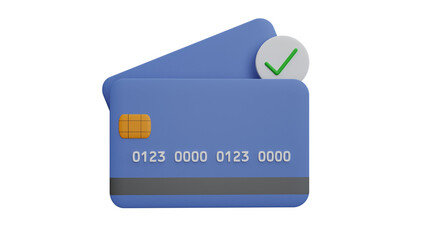 Realistic 3D Render of ATM Card Icon for Banking, Finance, and Digital Payment Solutions