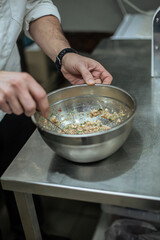 cooking in the restaurant kitchen