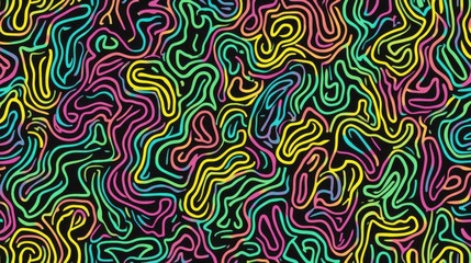 Psychedelic Abstract Line Art Pattern