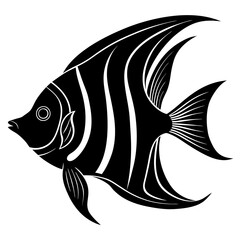 Angelfish Silhouette  vector illustration