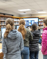 Fototapeta premium Library resources training session