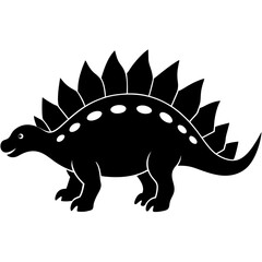 Ankylosaurus Silhouette  vector illustration