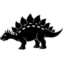 Ankylosaurus Silhouette  vector illustration