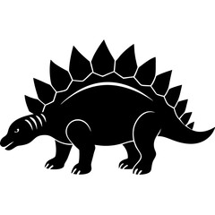 Ankylosaurus Silhouette  vector illustration