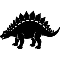 Ankylosaurus Silhouette  vector illustration