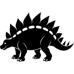 Ankylosaurus Silhouette  vector illustration