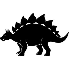 Ankylosaurus Silhouette  vector illustration