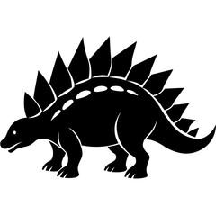 Ankylosaurus Silhouette  vector illustration