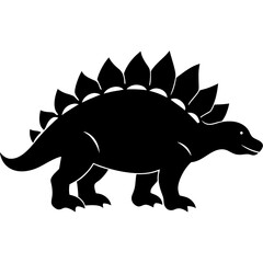 Ankylosaurus Silhouette  vector illustration