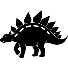 Ankylosaurus Silhouette  vector illustration