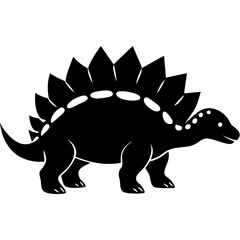 Ankylosaurus Silhouette  vector illustration