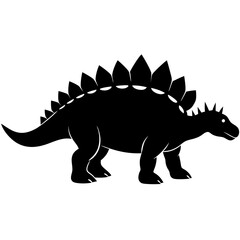 Ankylosaurus Silhouette  vector illustration