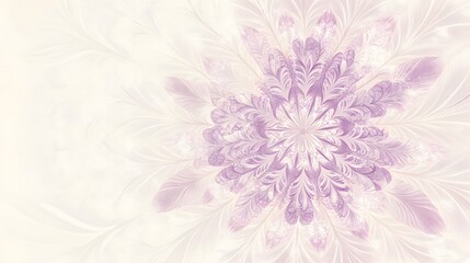 Obraz premium Delicate, symmetrical, fractal flower design with pastel colors.