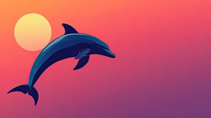 Dolphin leaping at sunset. (1)