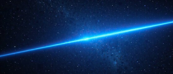 A beam of blue light passing through the stars in space, blue beam, space