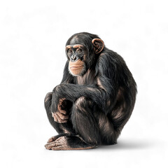 Naklejka premium chimpanzee Animal On Transparent background