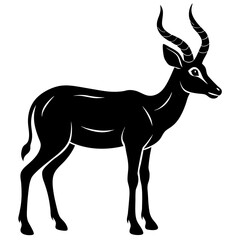 Fototapeta premium Antelope Silhouette vector illustration