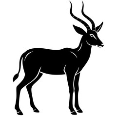 Antelope Silhouette  vector illustration