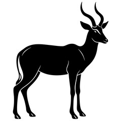 Antelope Silhouette  vector illustration