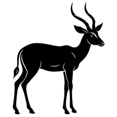 Fototapeta premium Antelope Silhouette vector illustration