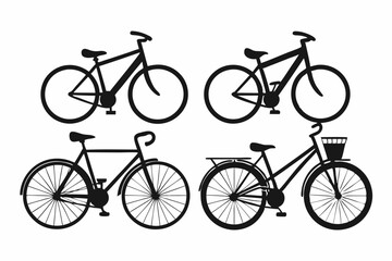 set of bicycles