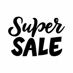 Super Sale lettering vector illustration (1)