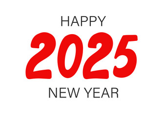 New Year 2025 Hand Lettering Banner Vector Numbers