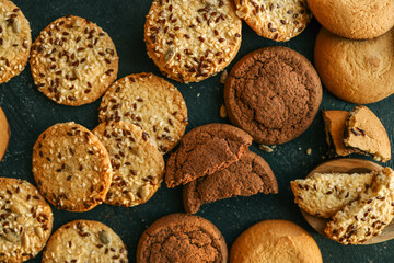 Assortment of different homemade cookies, advertising