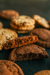 Assortment of different homemade cookies, advertising