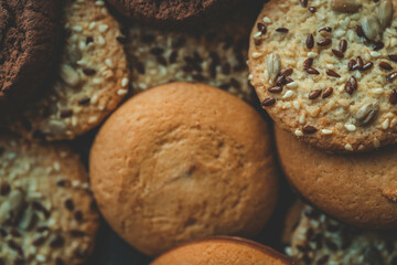 Assortment of different homemade cookies, advertising