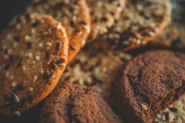 Assortment of different homemade cookies, advertising