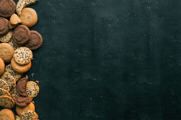 Assortment of different homemade cookies, advertising