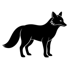 Arctic Fox Silhouette  vector illustration