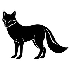 Arctic Fox Silhouette  vector illustration