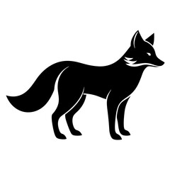 Arctic Fox Silhouette  vector illustration