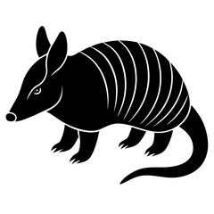 Armadillo Silhouette  vector illustration