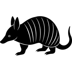 Armadillo Silhouette  vector illustration
